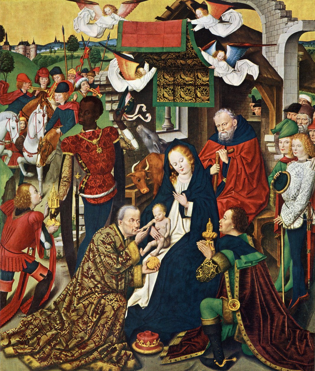 Dortmund Propsteikirche, oltářní obraz Derick Baegert, pravý panel od Derick Baegert