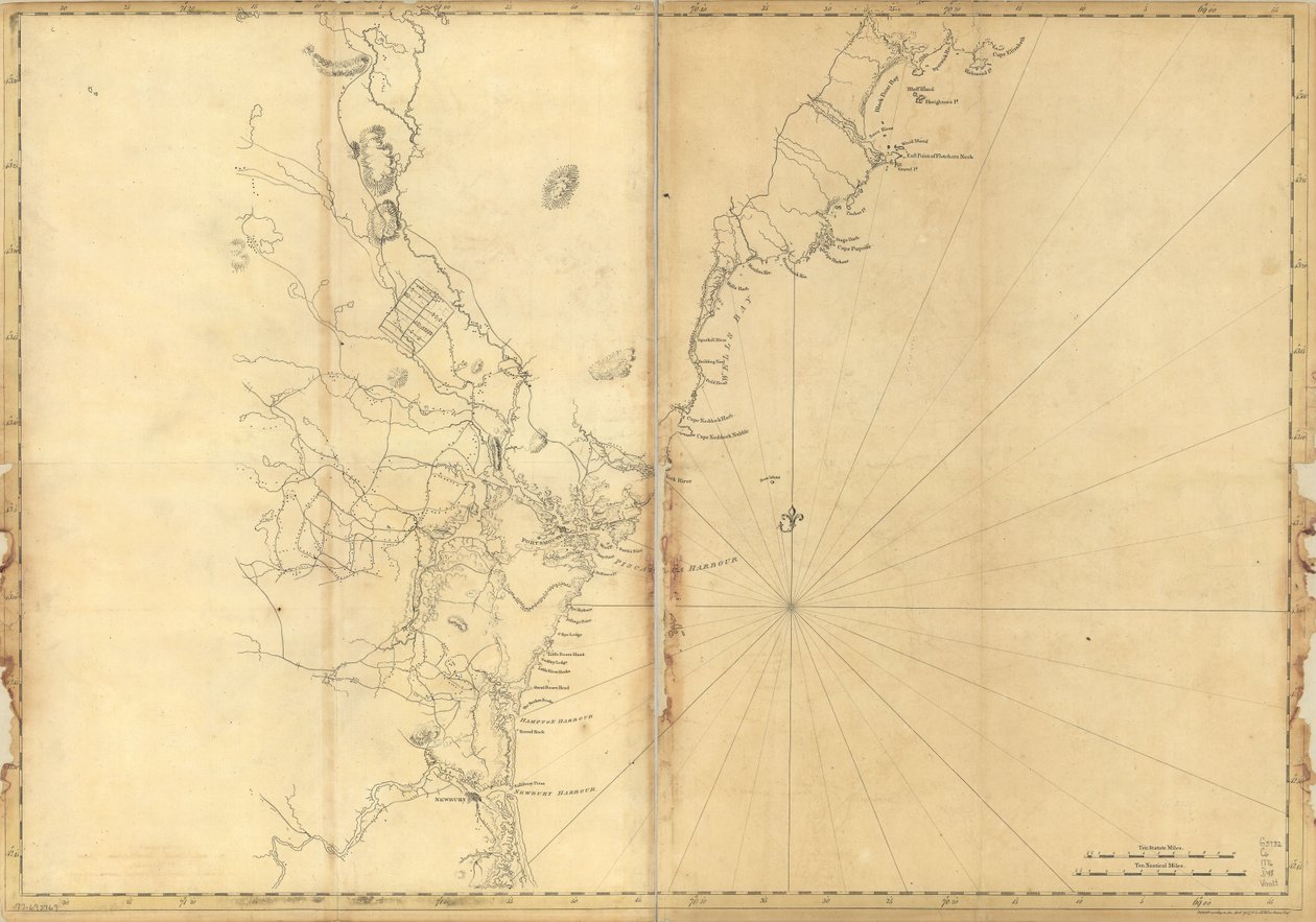(Pobřeží Nové Anglie od Cape Elizabeth, Me. po Newburyport, Mass. LOC 77693969 od Joseph F. W. Des Barres