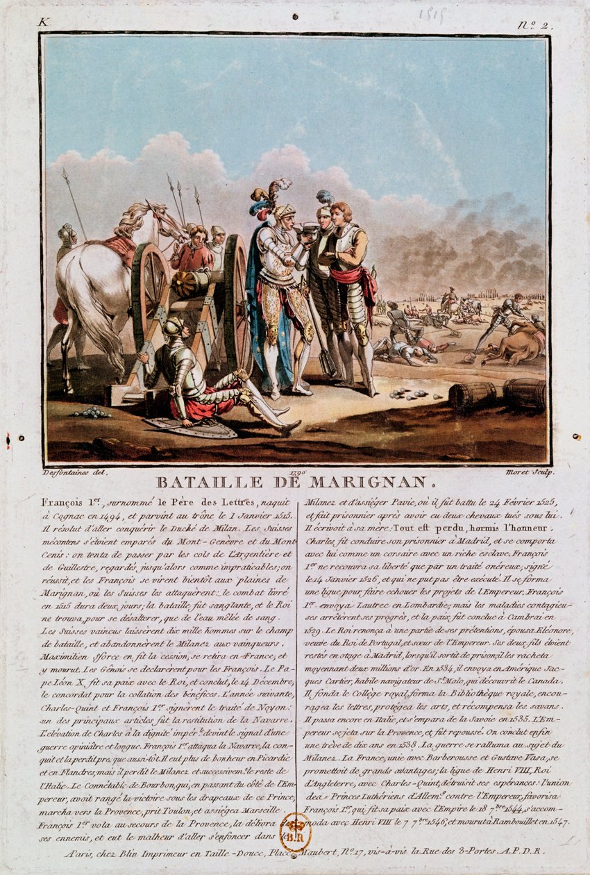 Epizoda bitvy u Marignanu, 14. září 1515, 1790 od Desfontaines