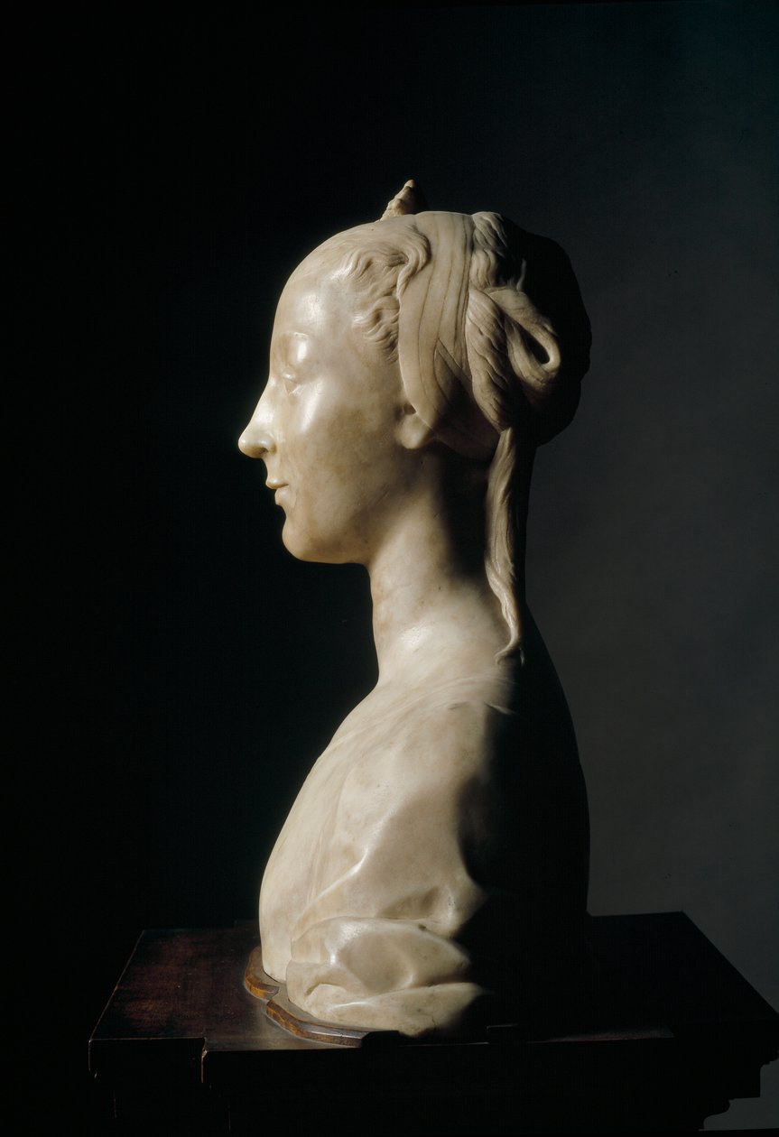 Busta mladé dámy Mramorová socha od Desideria da Settignana (asi 1430-1464) Rozměr 146 cm Florencie, Národní muzeum Bargello od Desiderio da Settignano