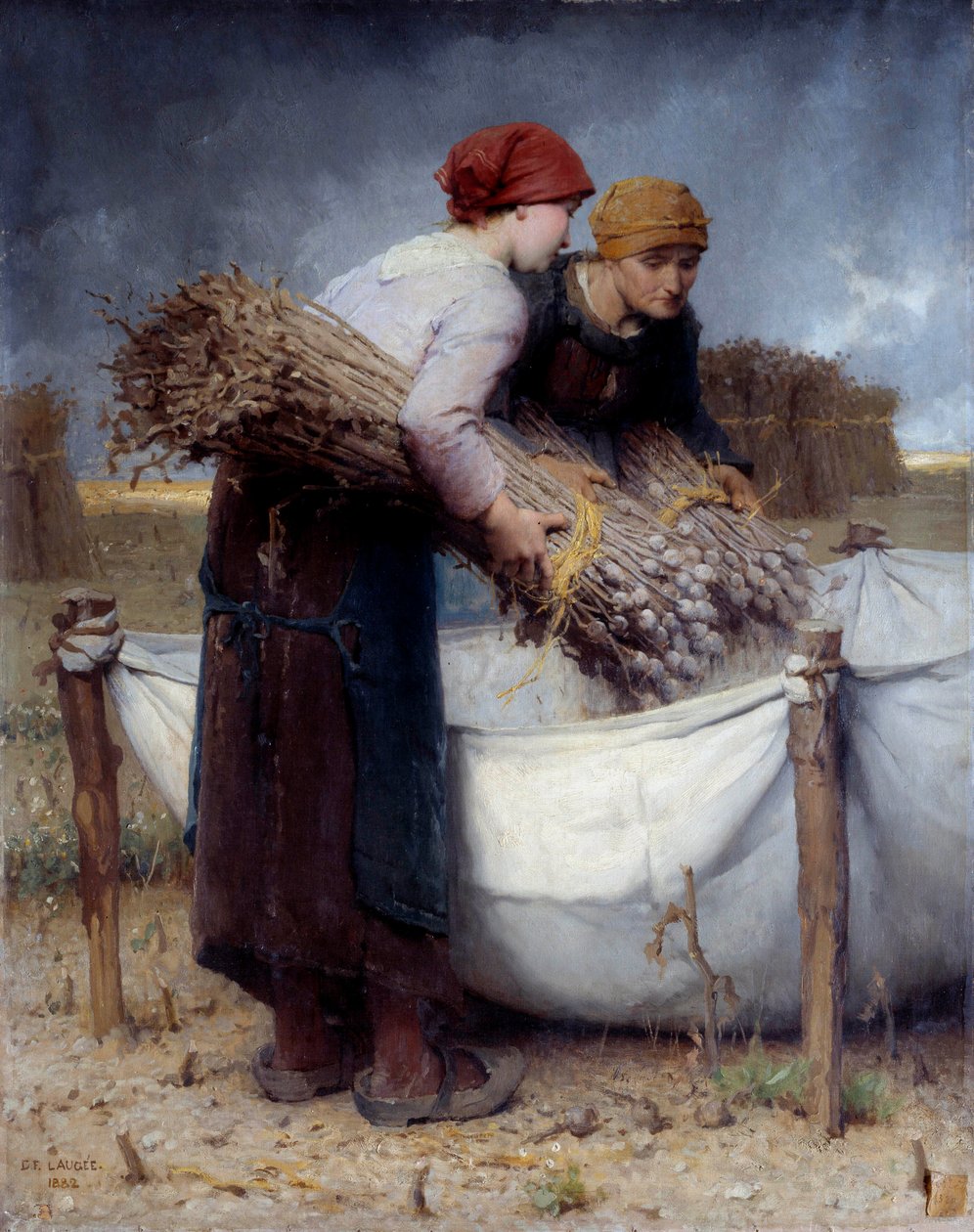 Sběračky máku Malba Desire Laugee (1823-1896) 1882 Ne. 0,73x0,95 m Rouen, Musee des Beaux Arts od Desire Francois Laugee