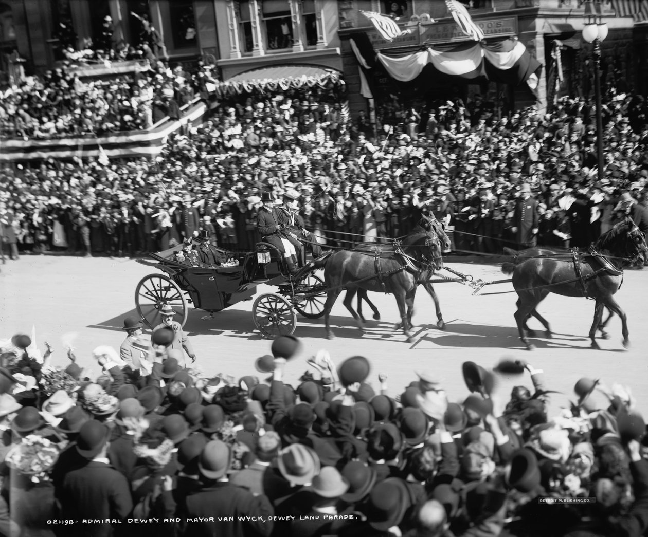 Admirál Dewey a starosta Van Wyck, Dewey Land Parade, 30. září 1899 od Detroit Publishing Co.