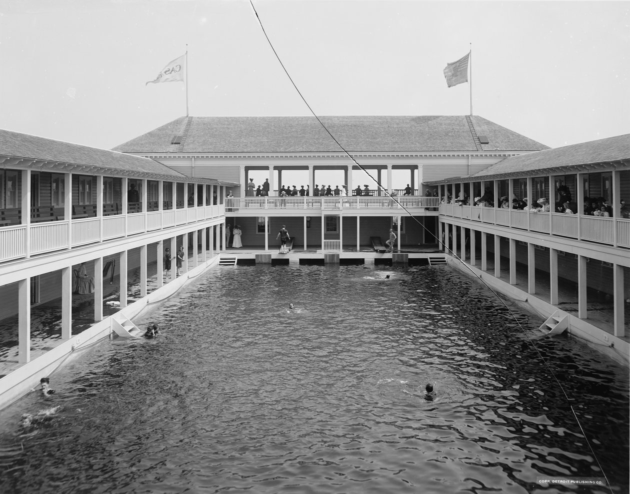Bazén v kasinu, Palm Beach, Florida, kolem roku 1905 od Detroit Publishing Co.