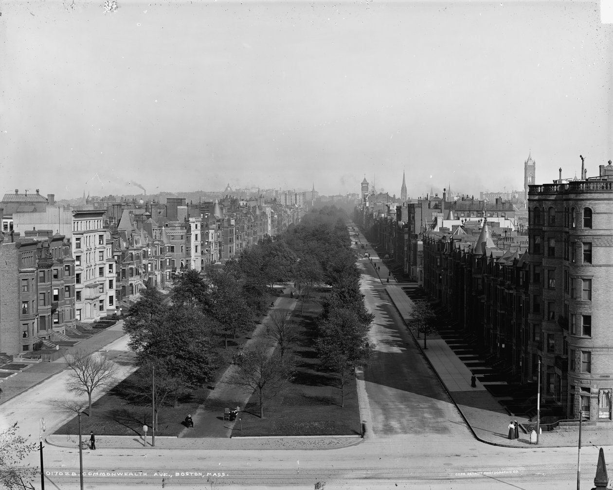 Commonwealth Ave., Boston, Massachusetts, kolem roku 1904 od Detroit Publishing Co.