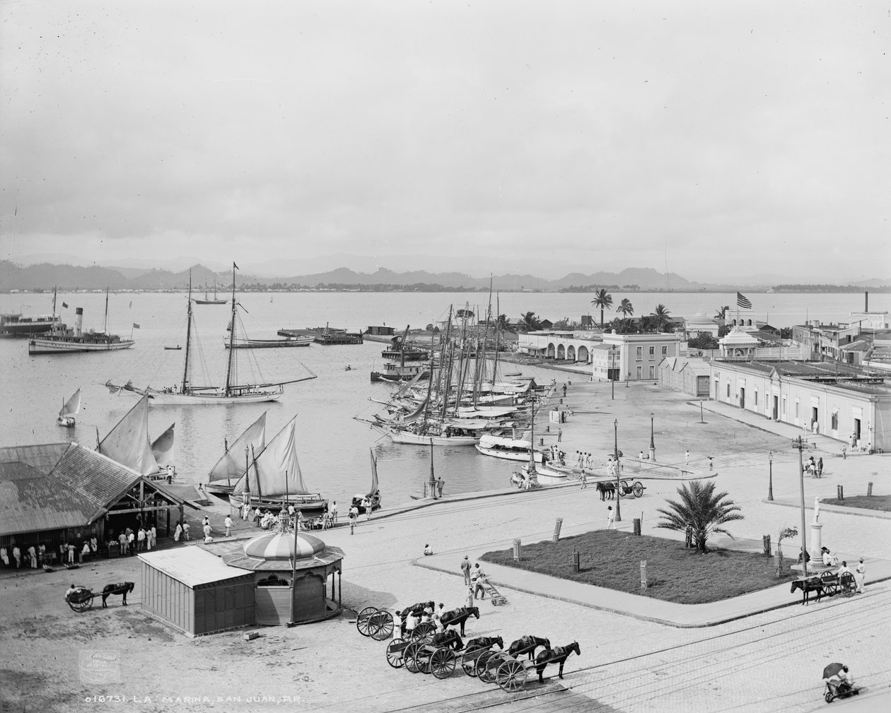 La Marina, San Juan, Portoriko, kolem roku 1903 od Detroit Publishing Co.