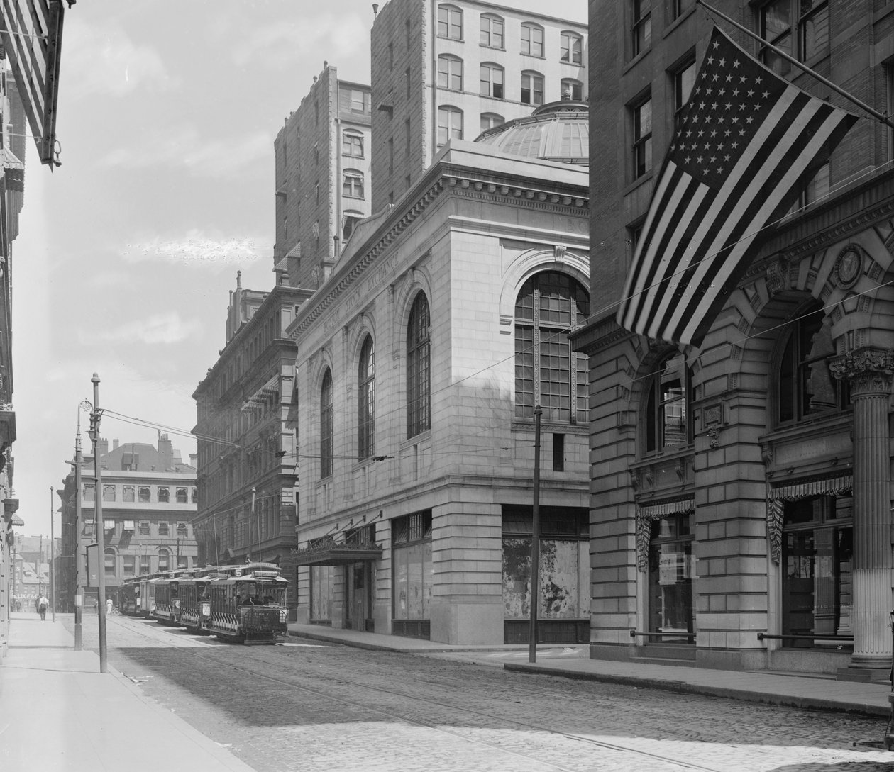 Burza cenných papírů, Congress Street, Boston, Massachusetts, c.1910-20 od Detroit Publishing Co.