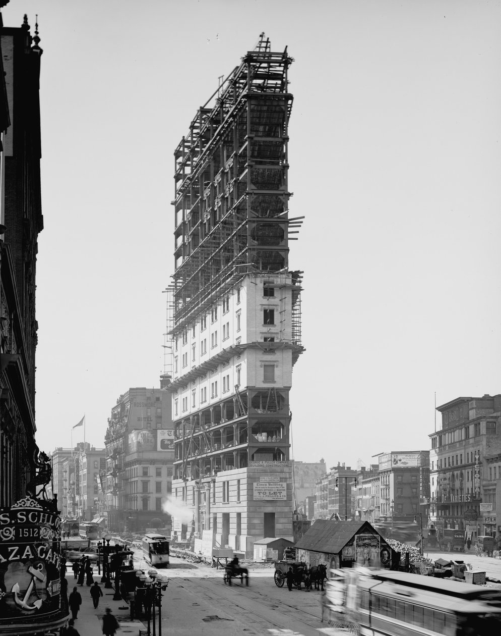 Budova Times ve výstavbě, New York, NY, kolem roku 1903 od Detroit Publishing Co.