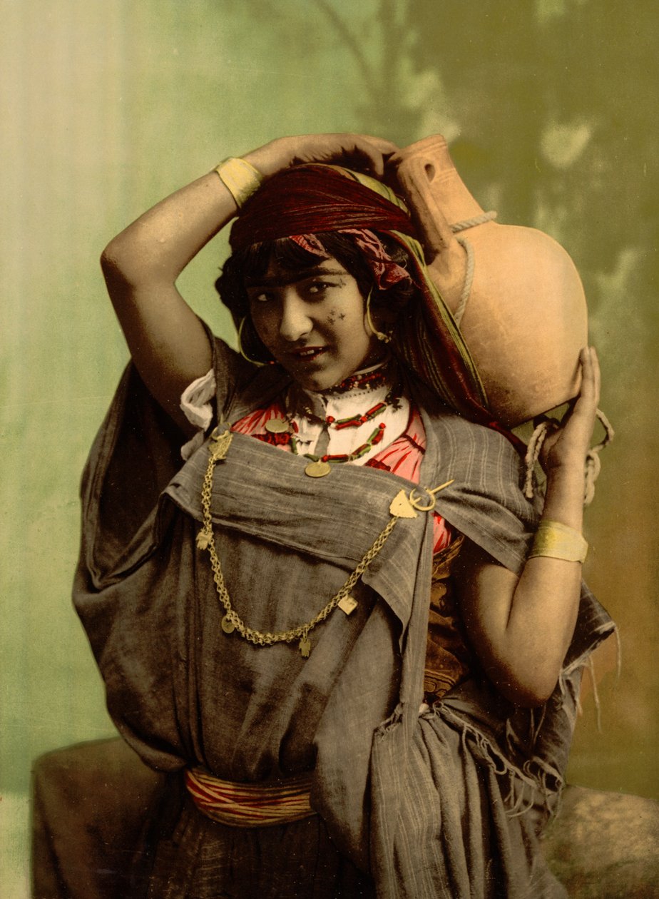 Beduínská žena, Tunis, Tunisko od Detroit Photographic Co.
