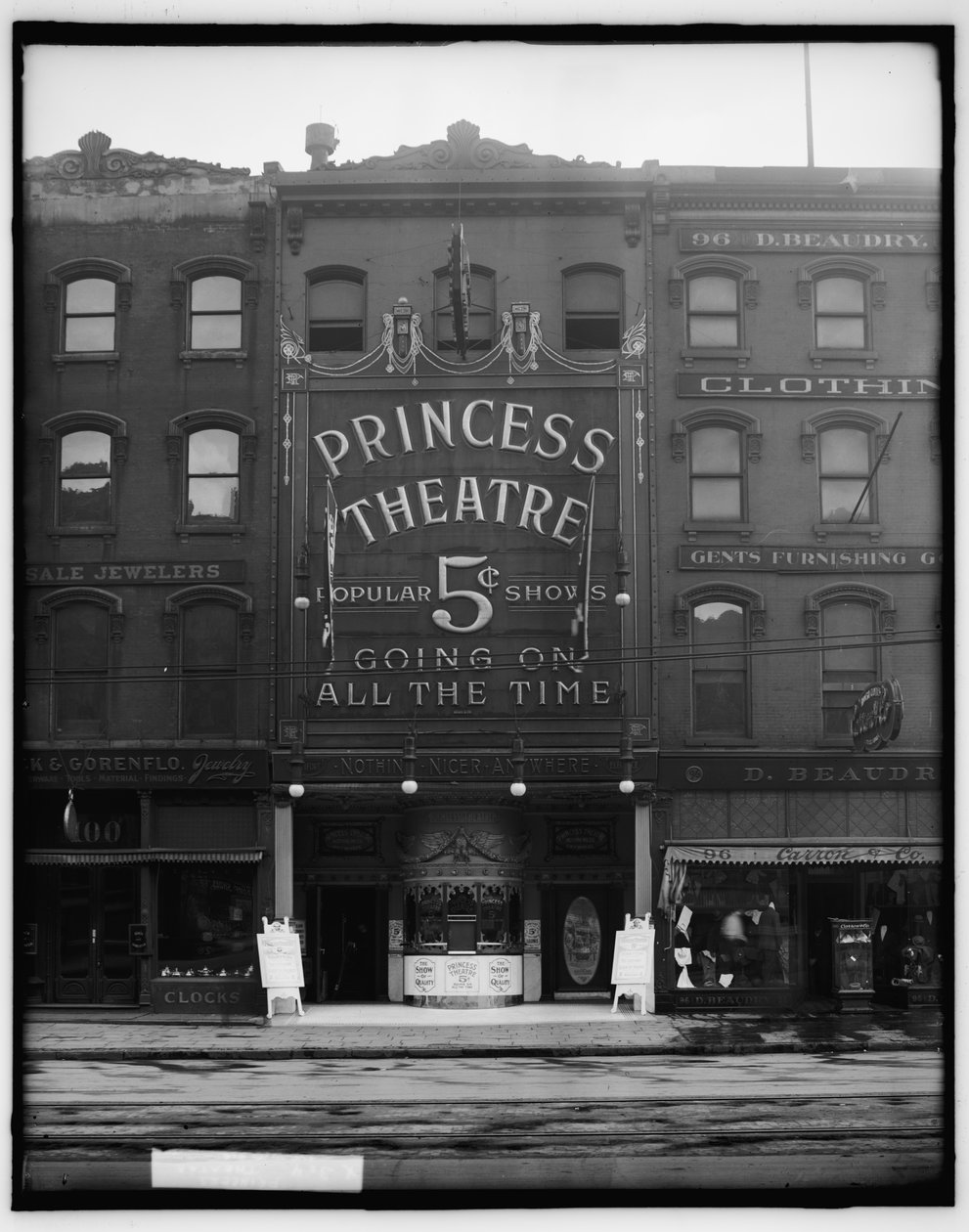 Princess Theatre, Detroit, cca 1900 (č/b foto) od Detroit Photographic Co.