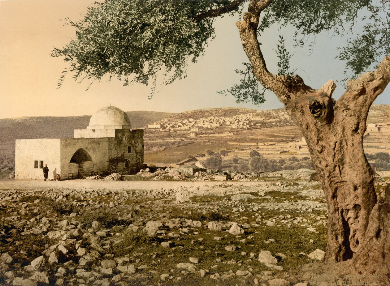 Hrob Ráchel, Jeruzalém, Svatá země, kolem 1890-1900 (fotochromovaný tisk) od Detroit Photographic Co.