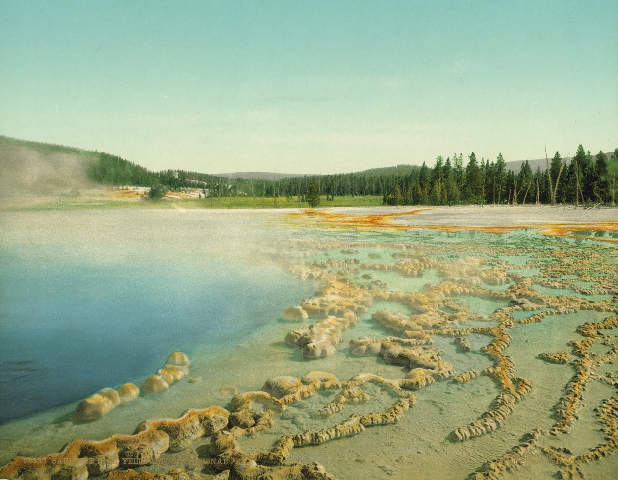 Sapphire Pool, Yellowstonský národní park, cca 1902 (fotochrom) od Detroit Photographic Co.