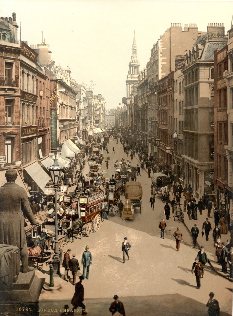 Cheapside, Londýn, kolem 1890-1900 od Detroit Publishing Co.