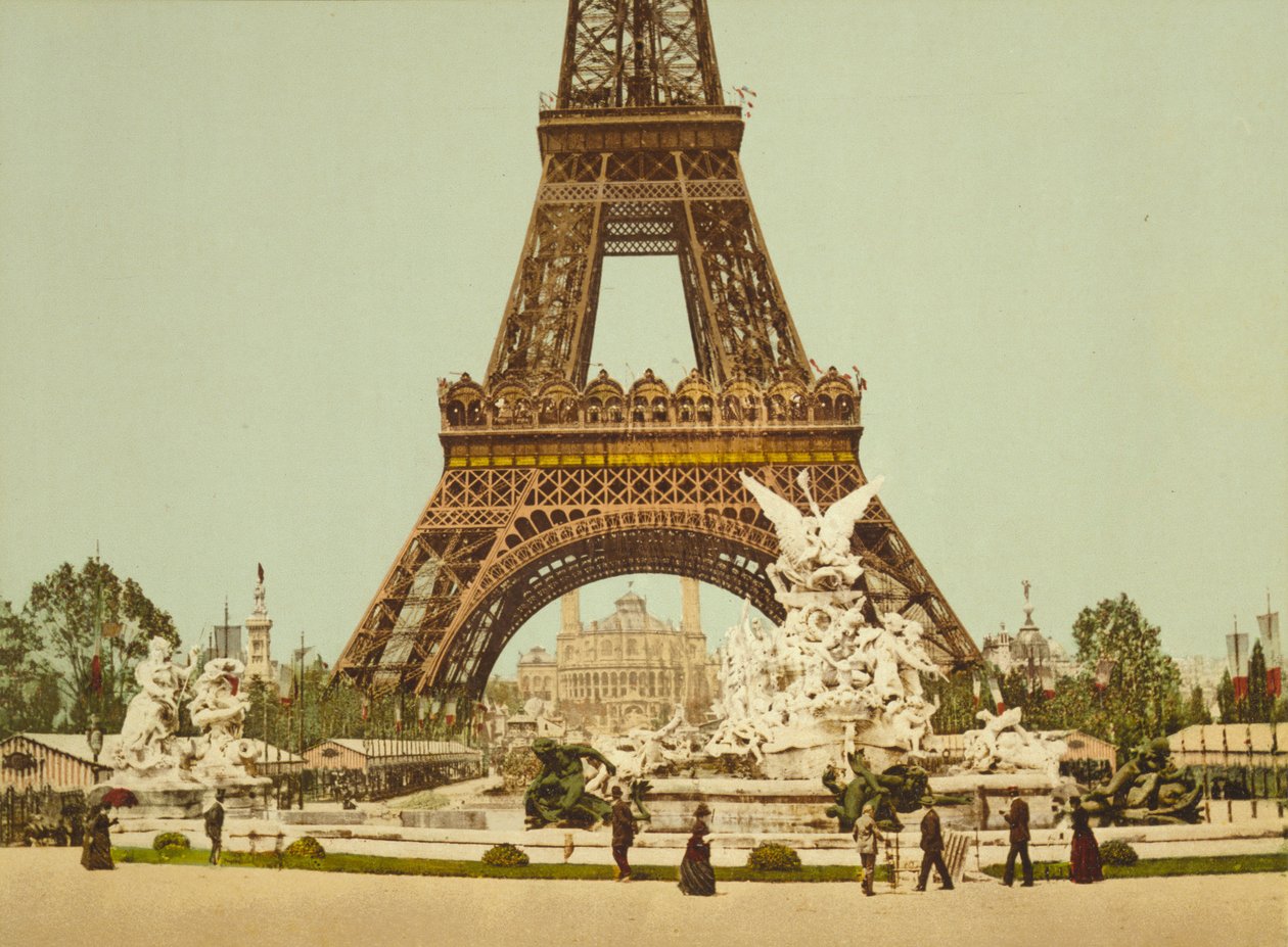 Eiffelova věž a fontána, výstava Universelle, Paříž, Francie, c.1900 od Detroit Publishing Co.