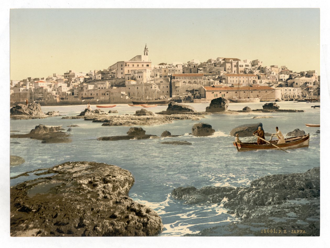 Od moře, Jaffa, Svatá země, Izrael, asi 1890-1900 (fotochromový tisk)) od Detroit Publishing Co.
