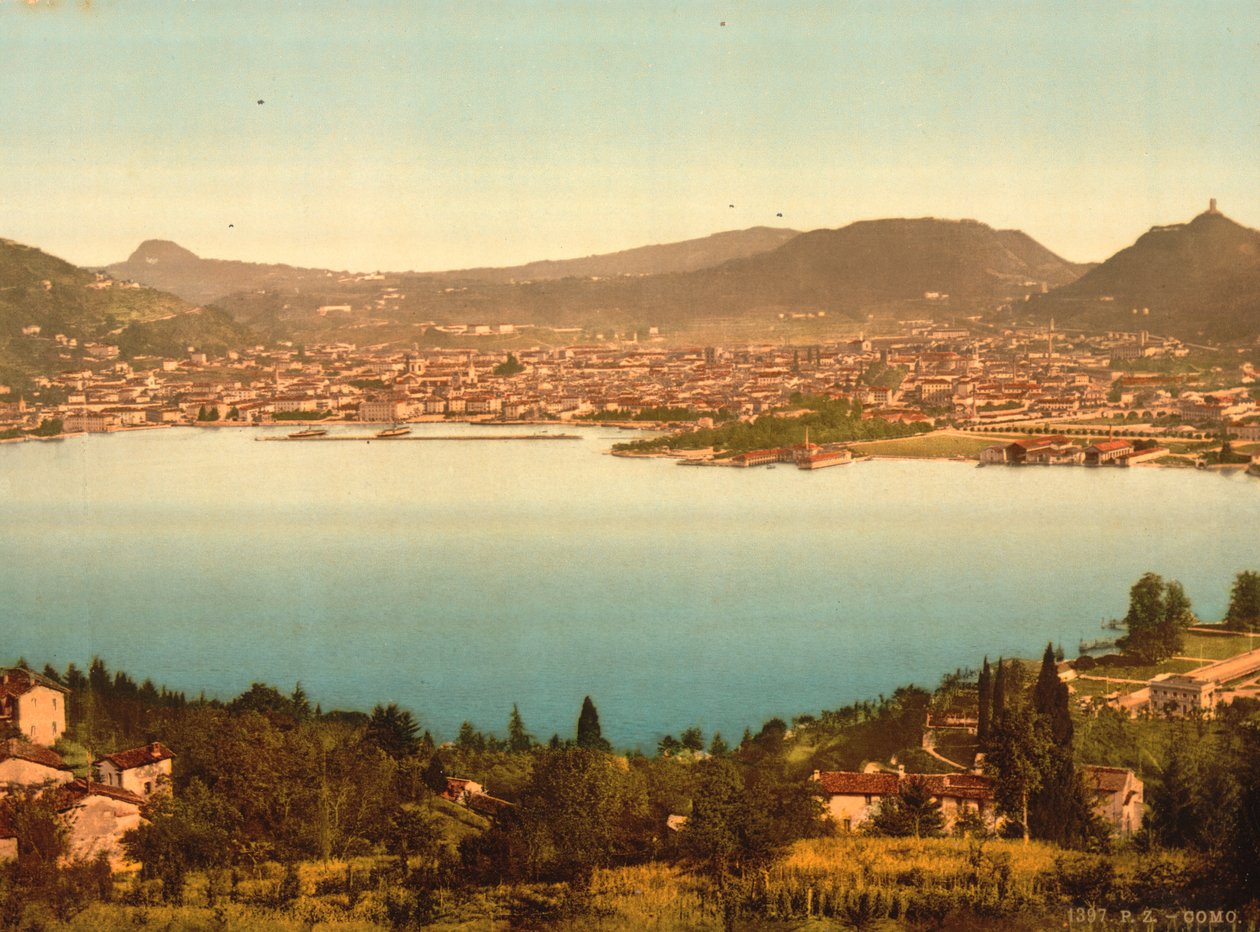 Obecný pohled, Como, jezero Como, Itálie, kolem roku 1900 od Detroit Publishing Co.