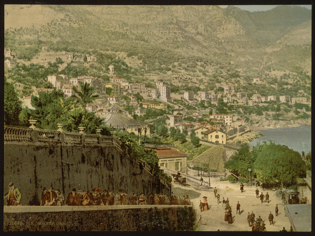Celkový pohled, Monte Carlo, Riviera, Monako od Detroit Publishing Co.