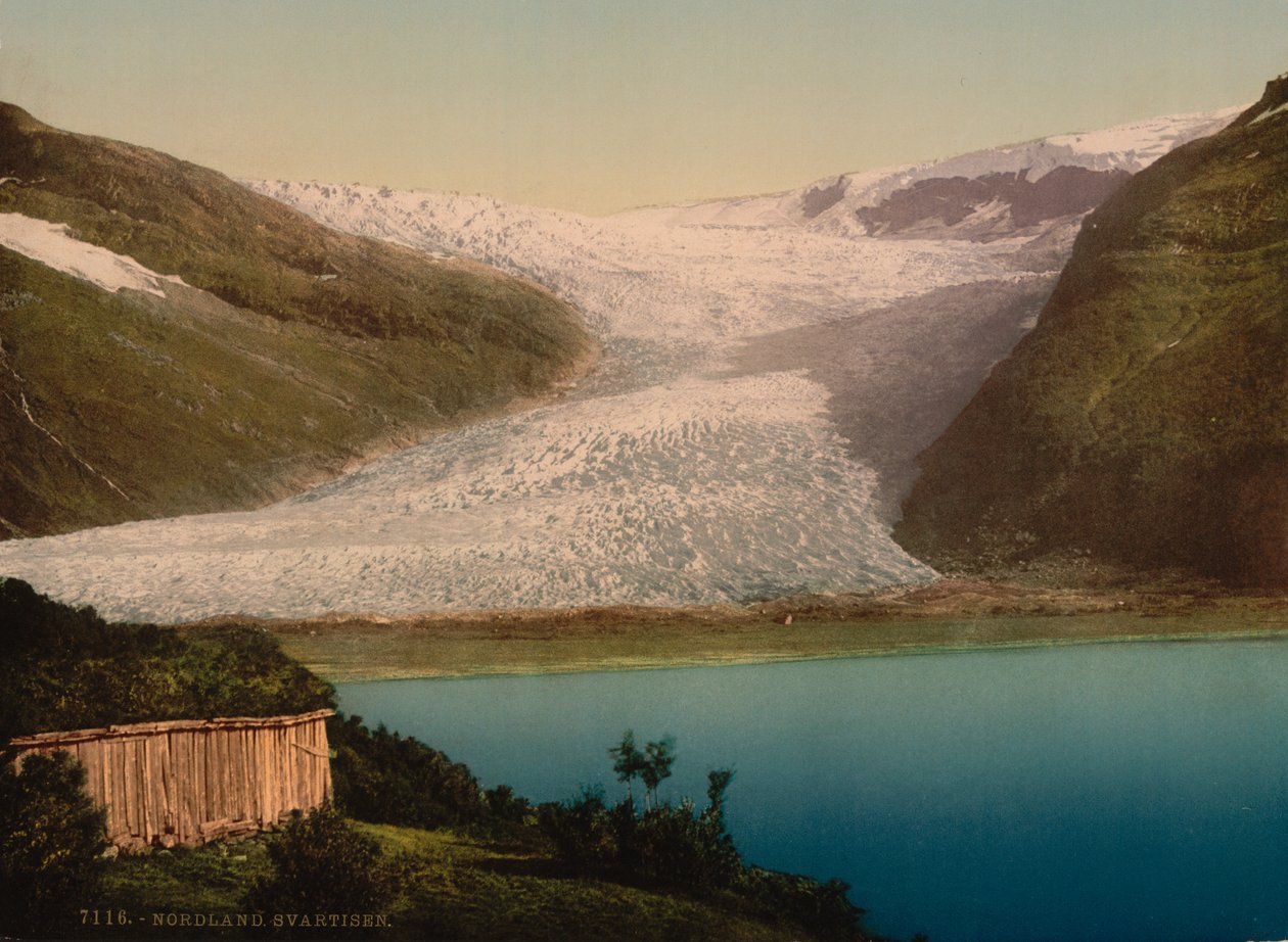 Glacier, Svartisen, Norsko, Photochrome Print, c.1900 od Detroit Publishing Co.