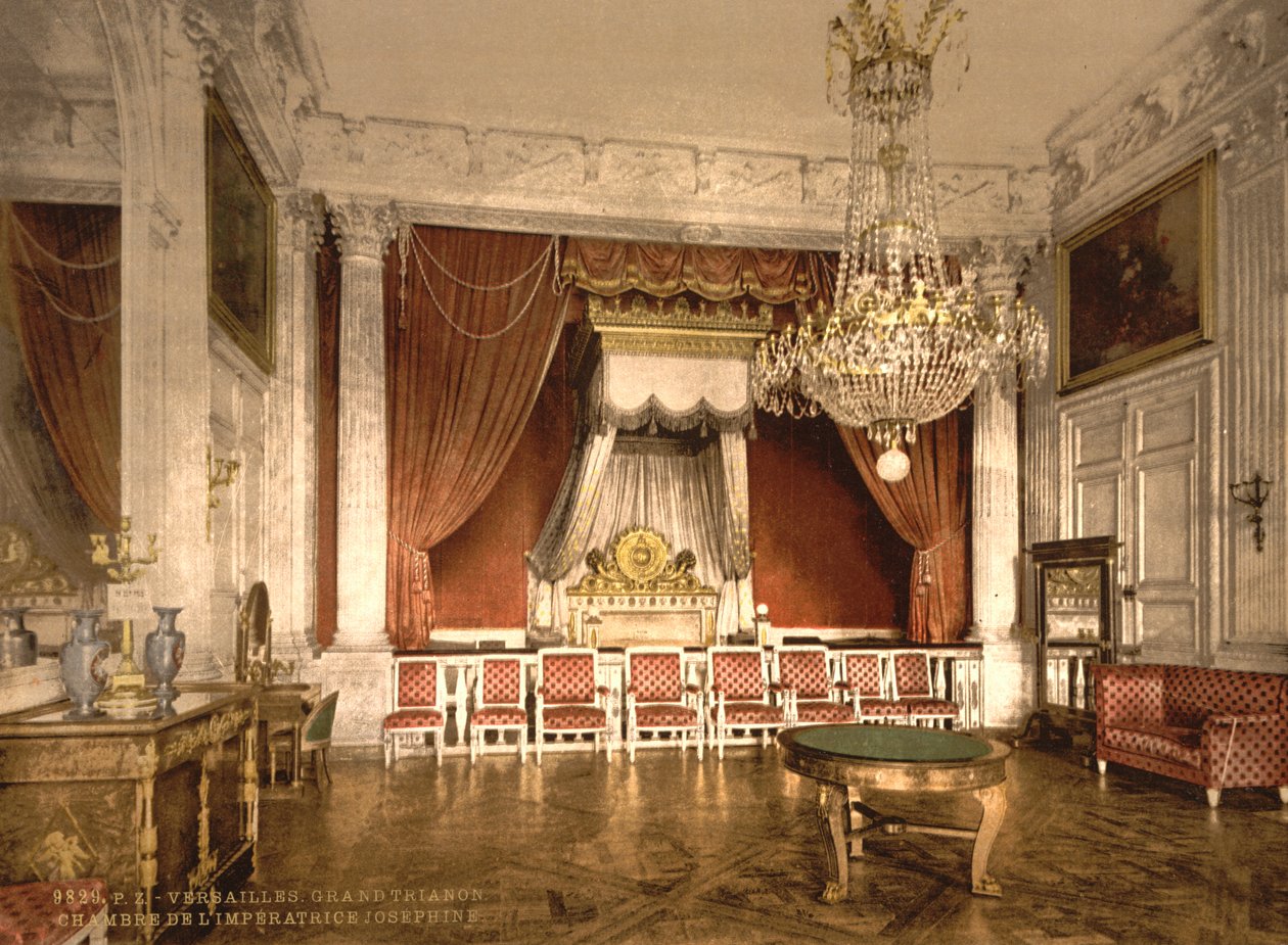 Grand Trianon, komnata císařovny, Versailles, kolem 1890-1900 od Detroit Publishing Co.
