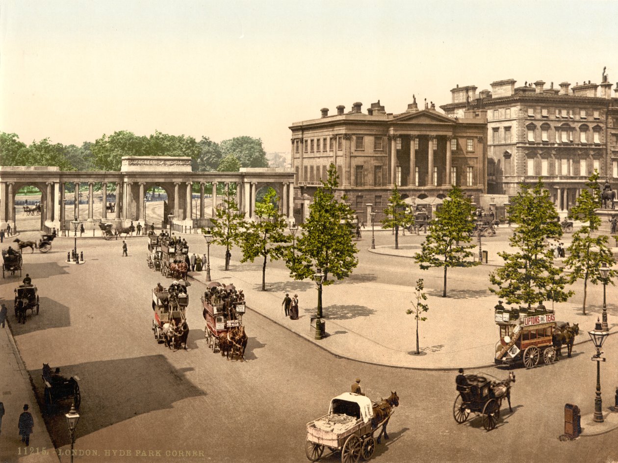 Hyde Park Corner, Londýn, cca 1890-1900 od Detroit Publishing Co.