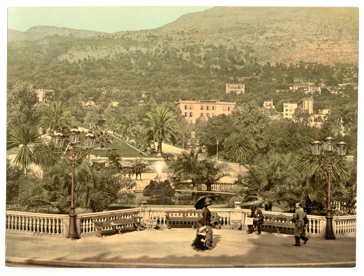 Monte Carlo Casino Gardens, Riviera, Monako od Detroit Publishing Co.