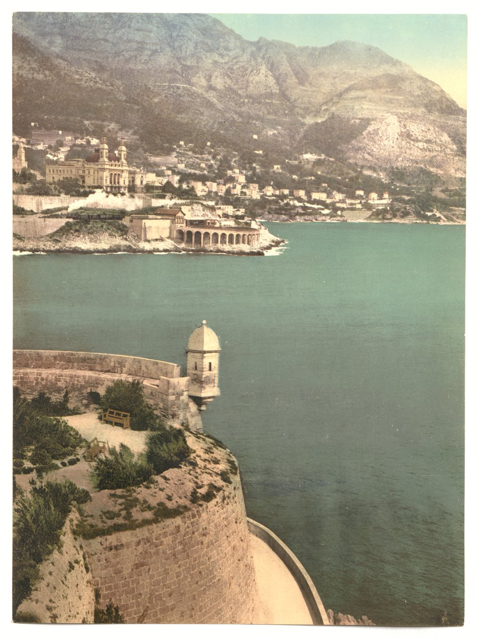Monte Carlo z Fort Antoine, Riviera, Monako (fotomechanický tisk) od Detroit Publishing Co.