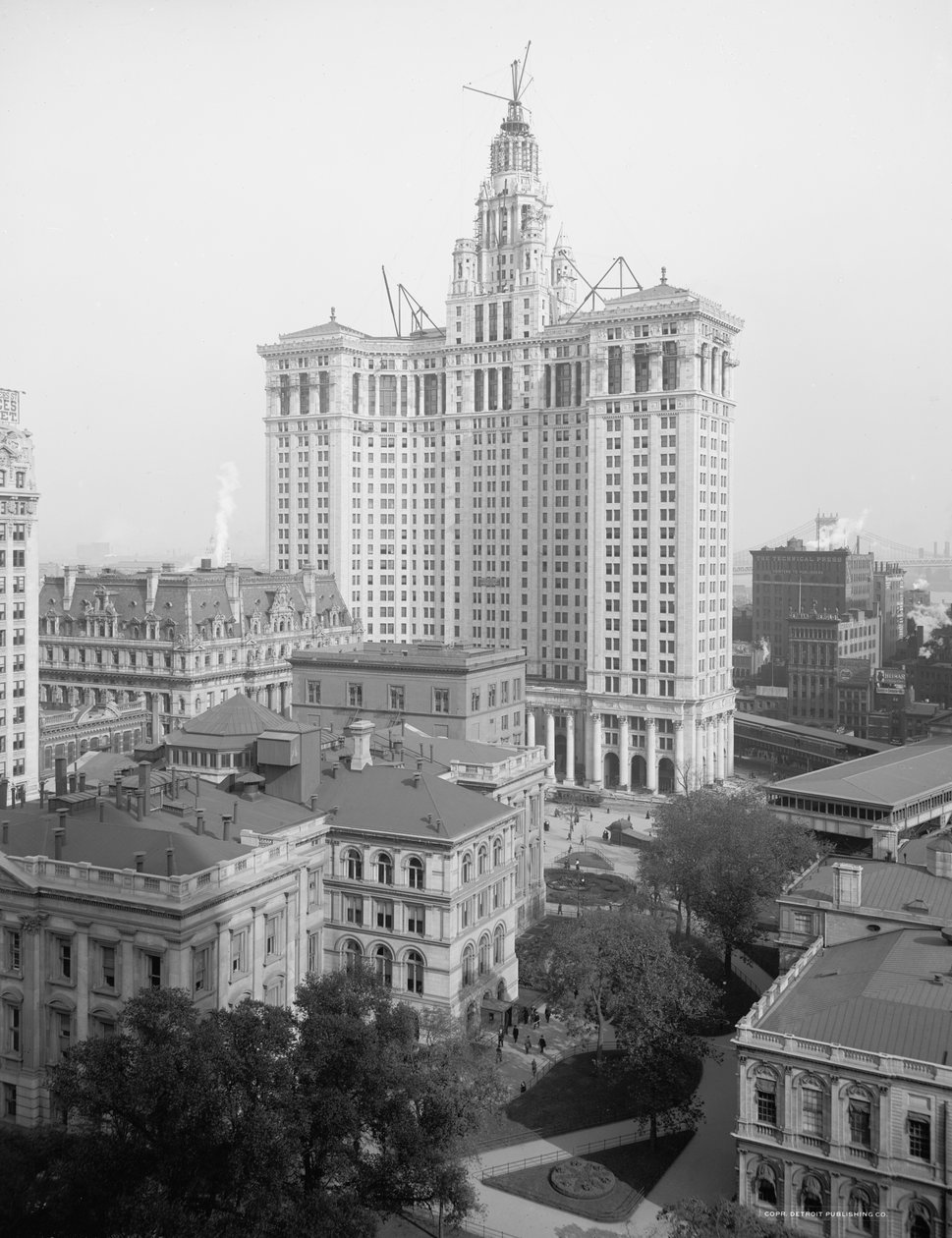 New Municipal Building, New York City, USA, kolem roku 1914 (černobílá fotografie) od Detroit Publishing Co.