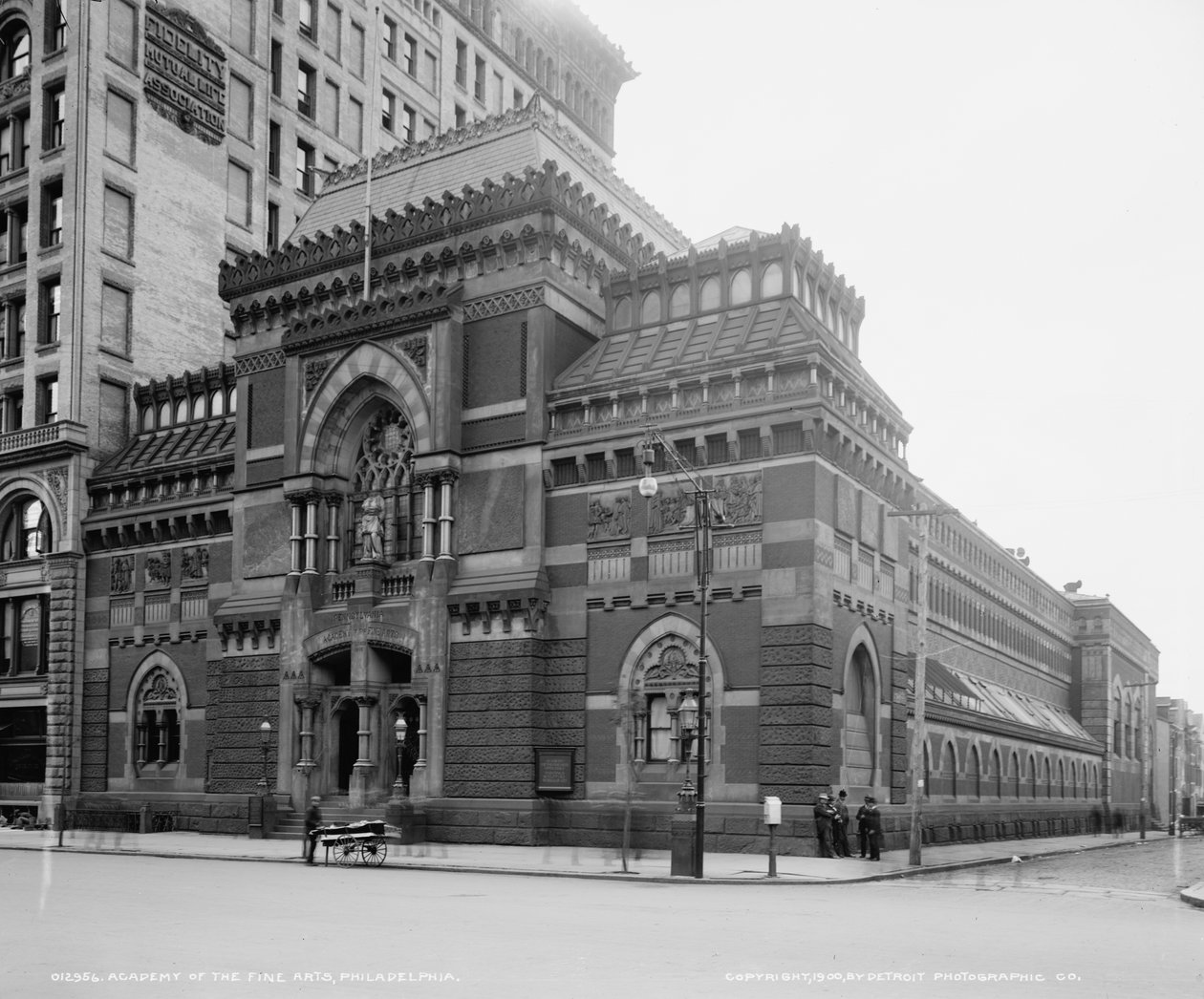 Pennsylvania Academy of the Fine Arts, Philadelphia, Pennsylvania, USA, cca 1900 (černobílá fotografie) od Detroit Publishing Co.