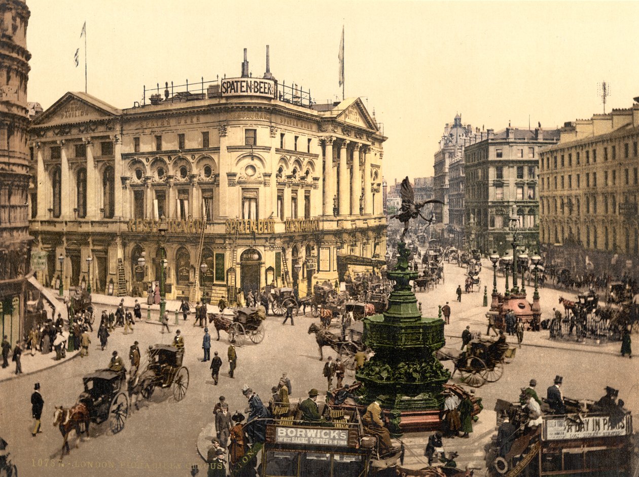 Piccadilly Circus, Londýn, kolem 1890-1900 od Detroit Publishing Co.