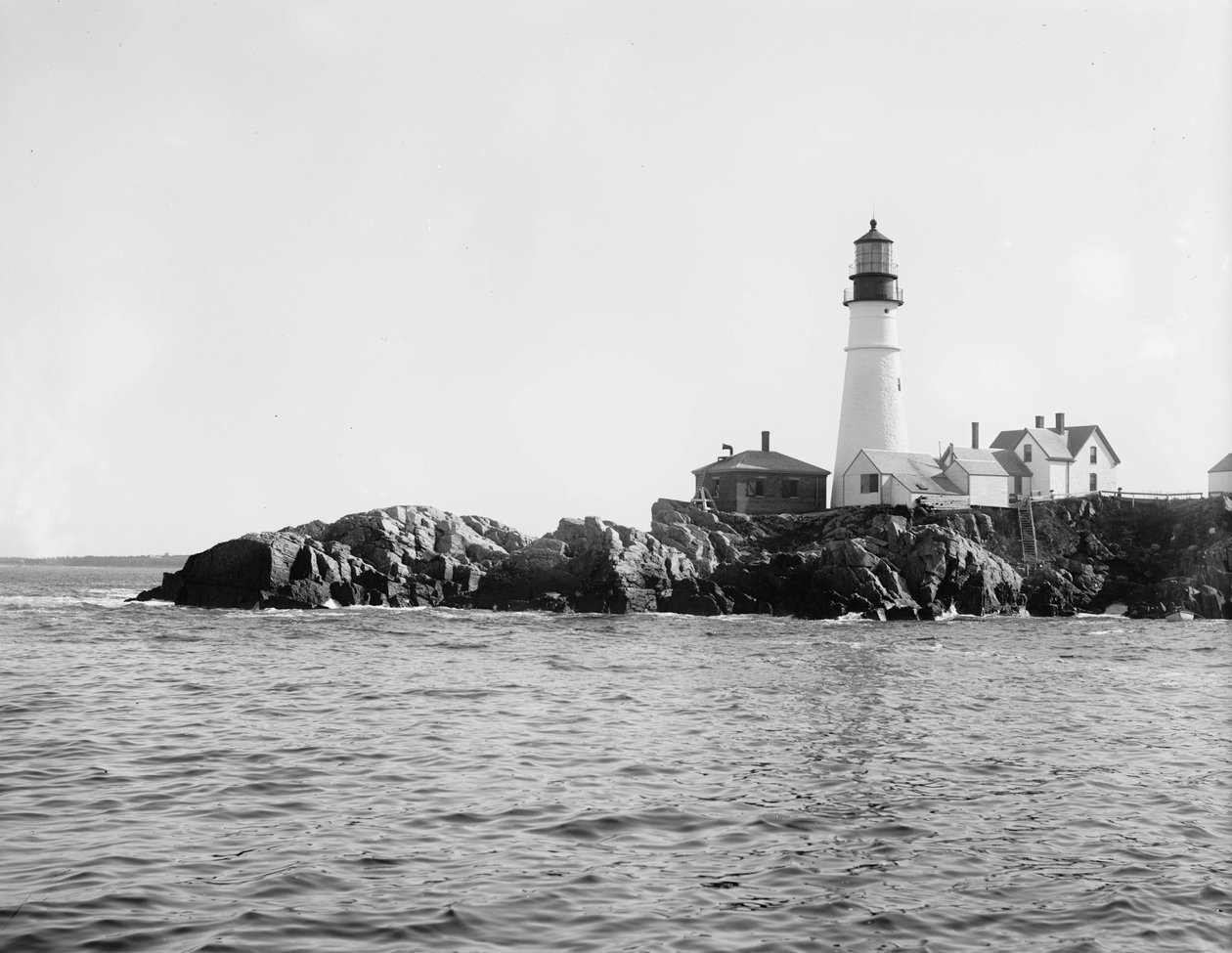 Portland Head Light, Portland, Maine, kolem 1900-10 od Detroit Publishing Co.