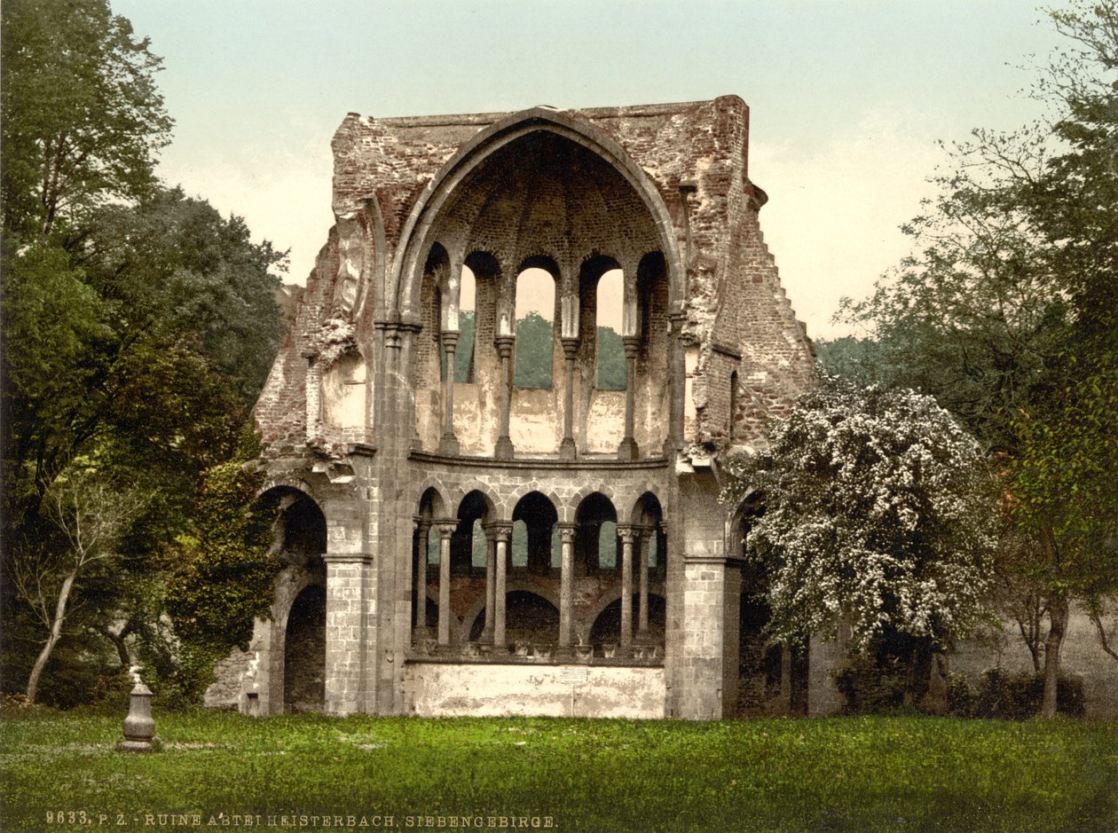 Ruiny opatství Heisterbach, Severní Porýní-Vestfálsko, Německo, kolem roku 1900 od Detroit Publishing Co.