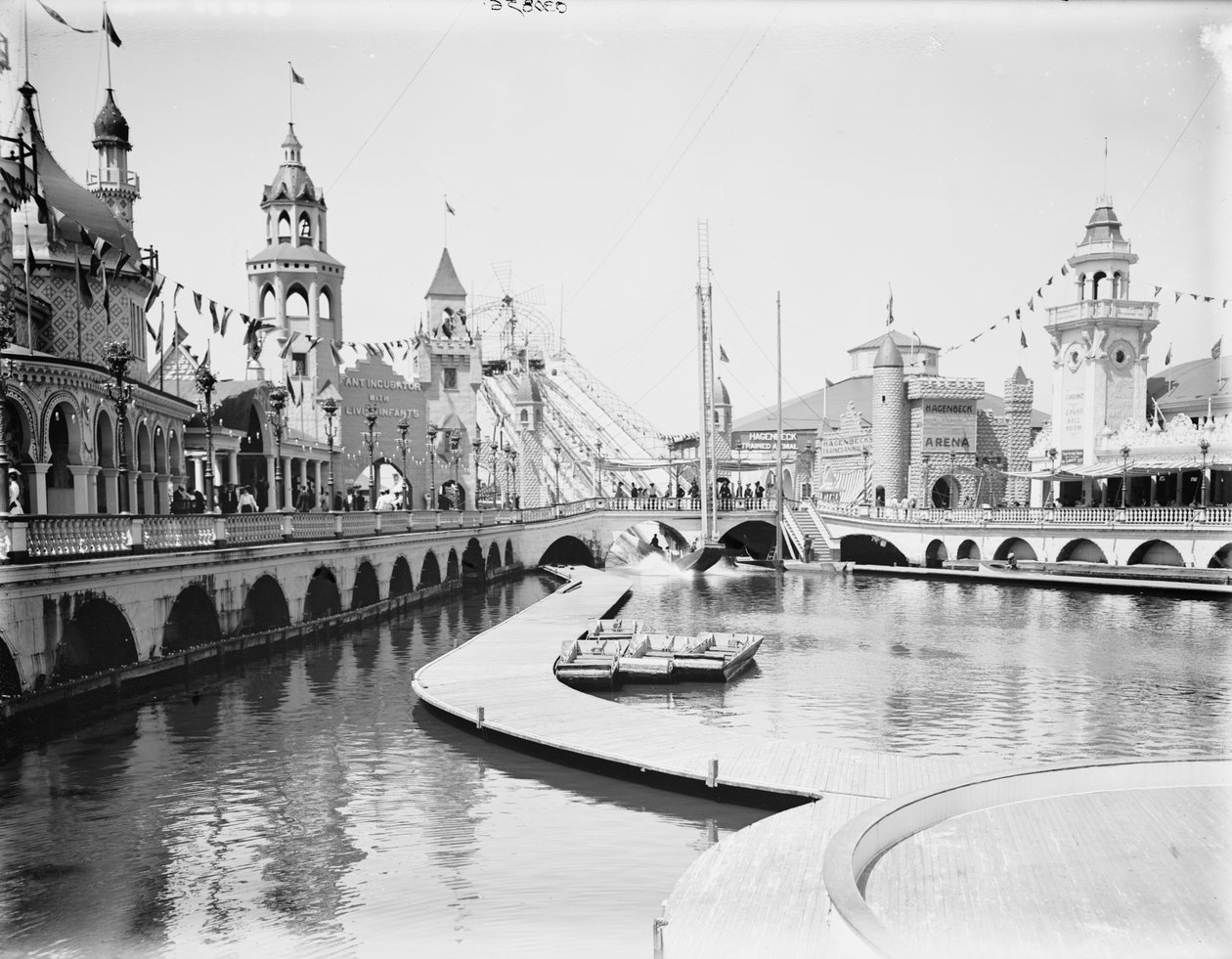 Shoot the Chutes, Lune Park, Coney Island od Detroit Publishing Co.