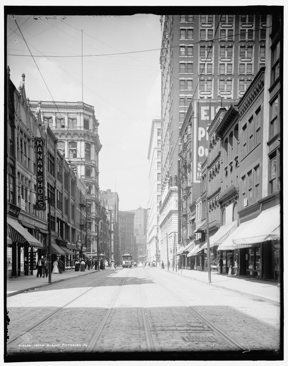 Wood Street, Pittsburgh, Pensylvánie od Detroit Publishing Co.