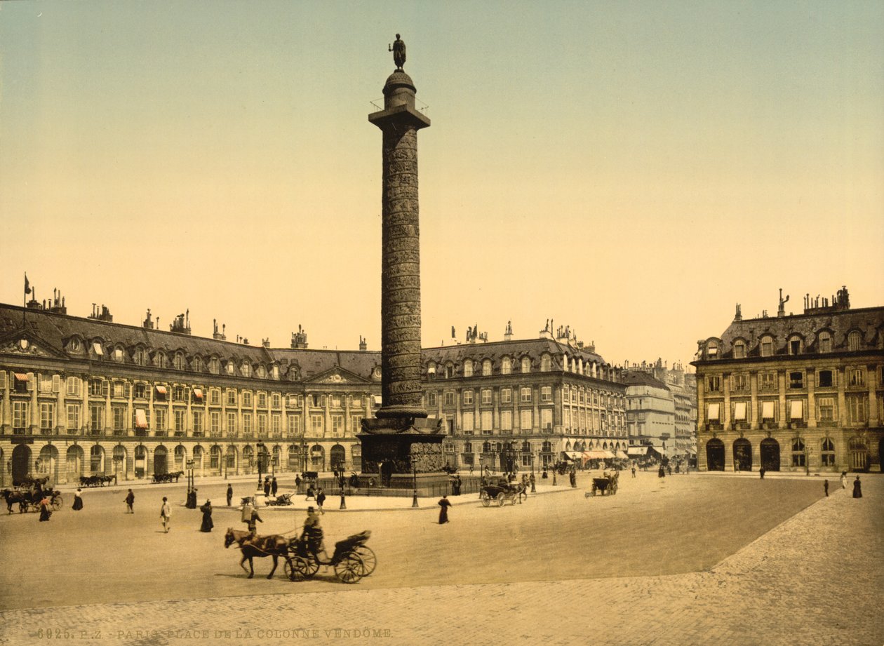 Place Vendome, Paříž, cca 1900 (fotochrom) od Detroit Publishing Co.