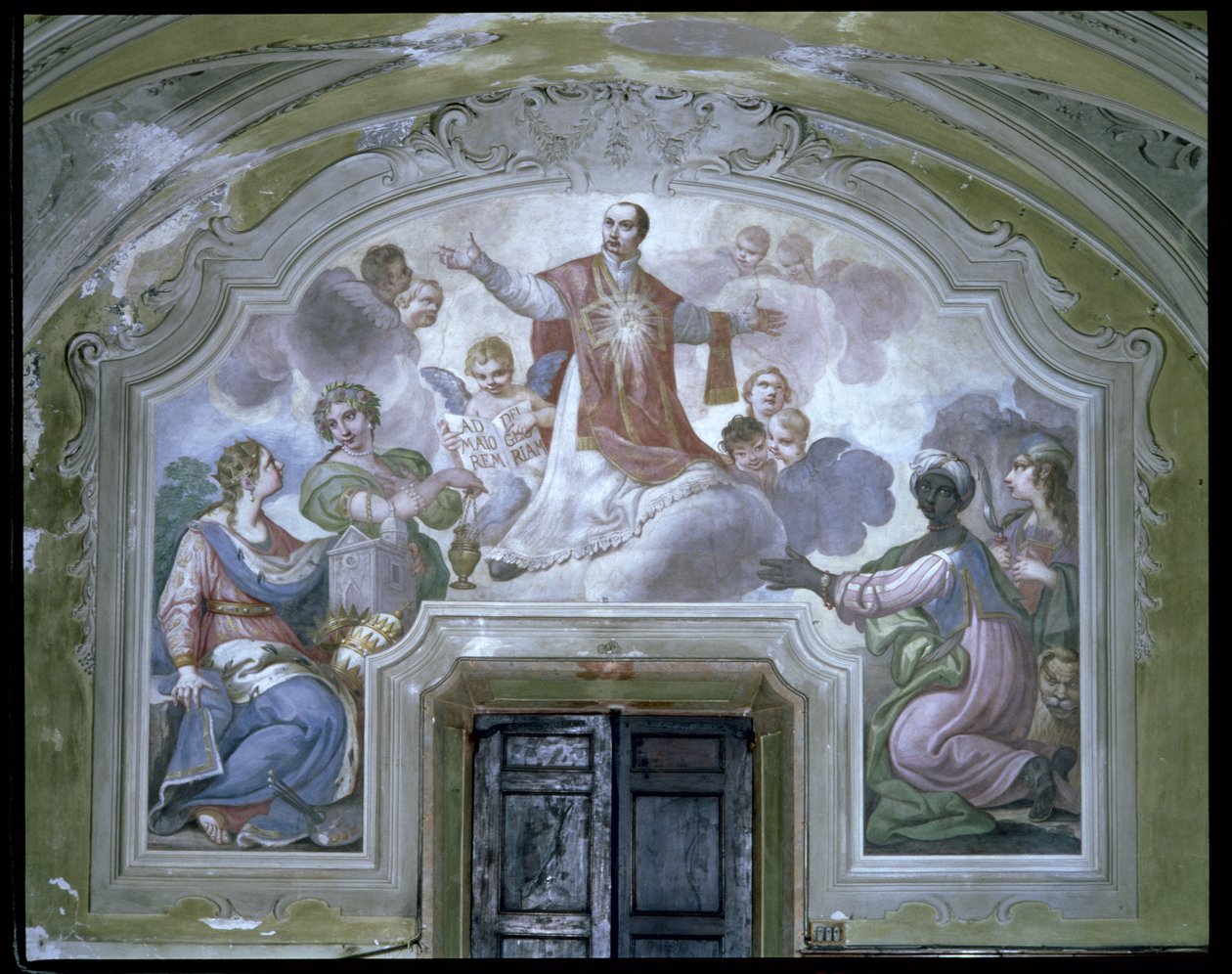 Apoteóza sv. Ignáce z Loyoly (asi 1491-1556) z refektáře od Diacinto Fabbroni
