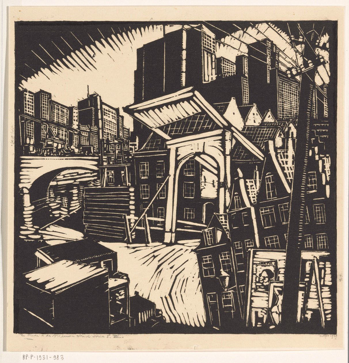 Staré a nové město (původní název na objektu) od Dick Ket (signed by artist)
