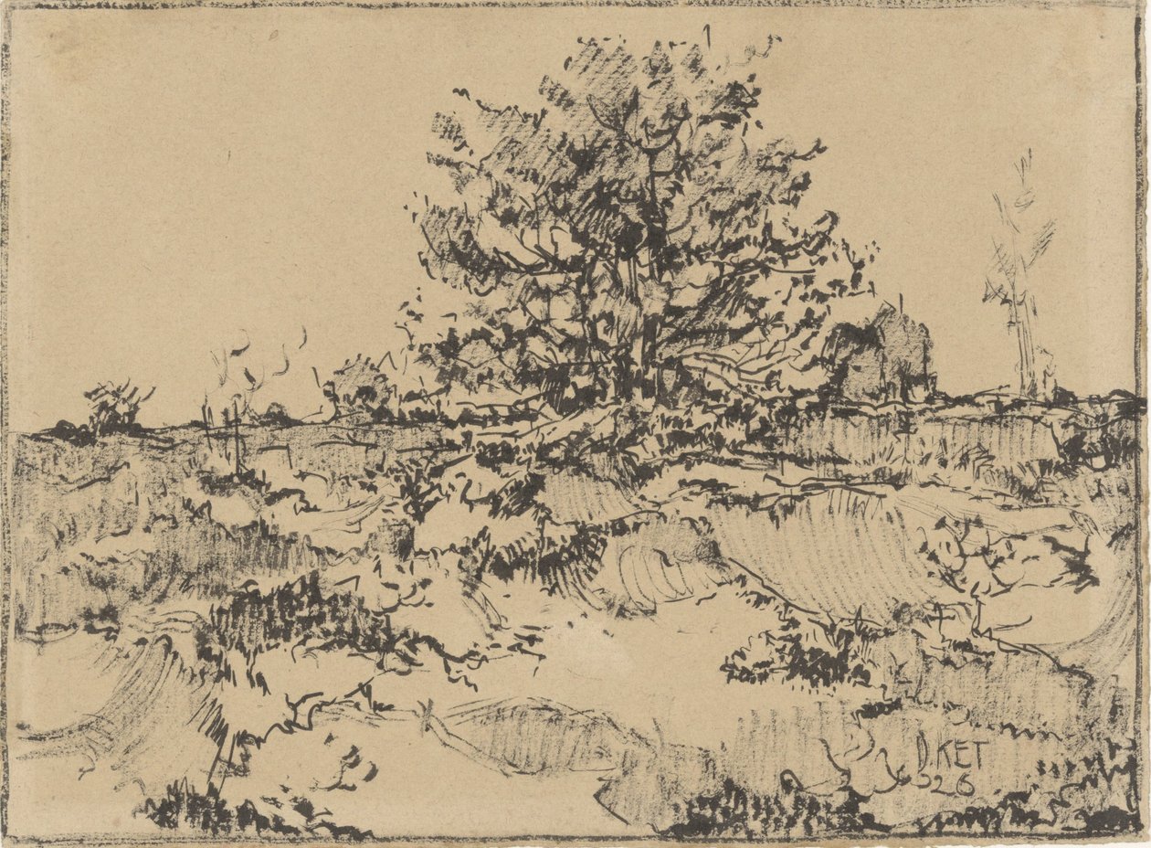 Heath poblíž Ede od Dick Ket (signed by artist)
