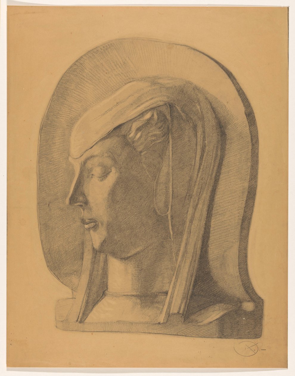 Hlava zahalené ženy od Dick Ket (signed by artist)