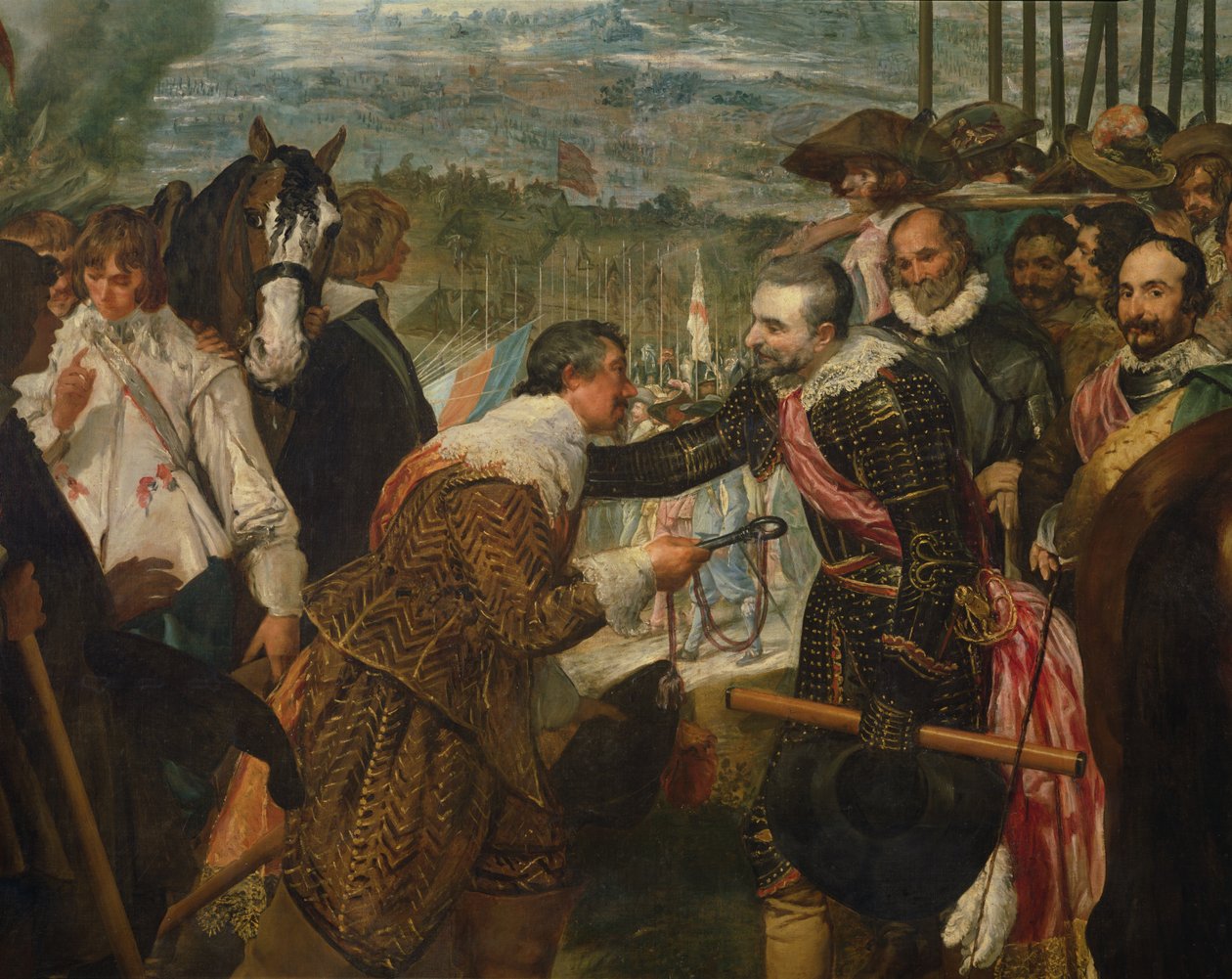 Kapitulace Bredy, 1625, asi 1635 olej na plátně detail 30730 od Diego Velázquez