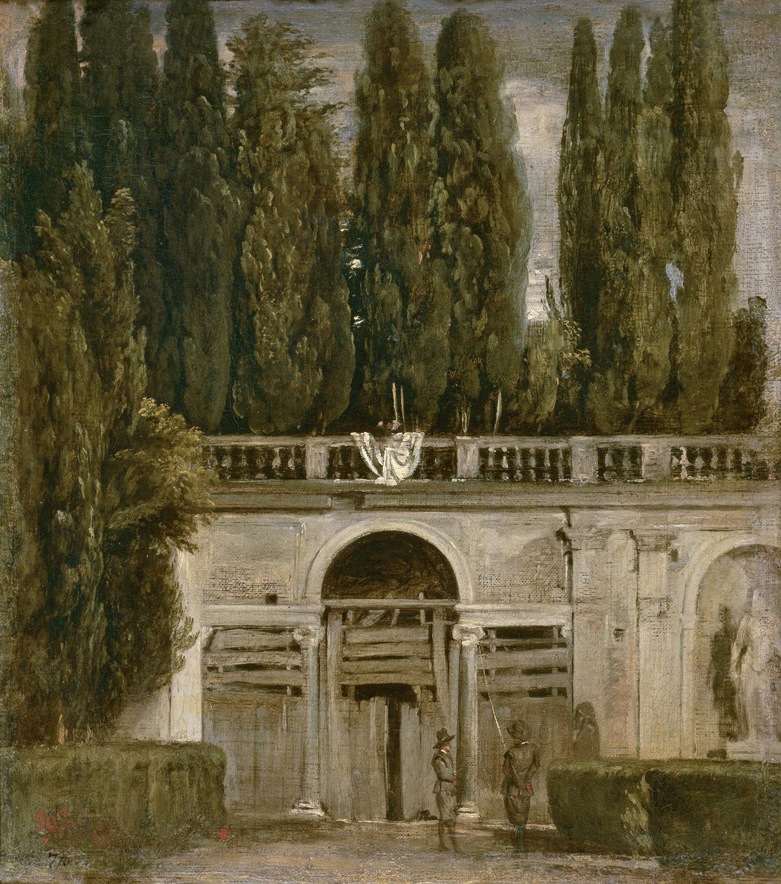Pohled na zahrady Villa Medici v Římě, c.1630 od Diego Velázquez