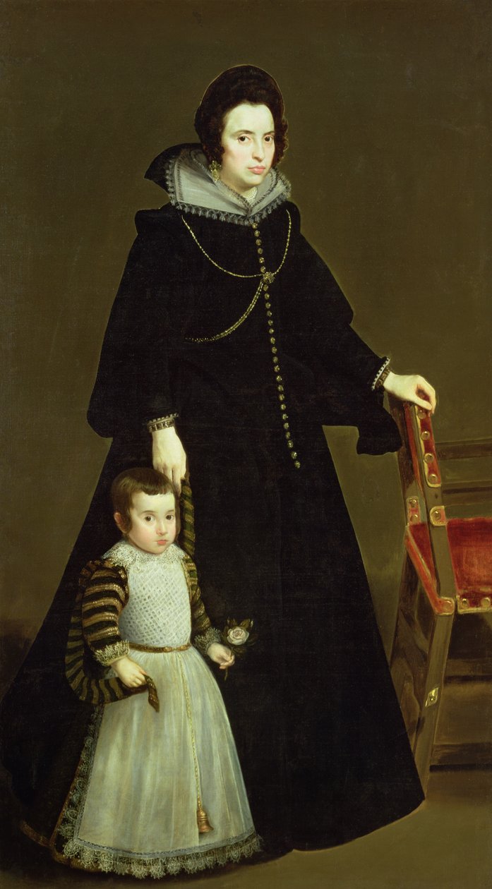 Dona Antonia de Ipenarrieta y Galdos (1599-1635) a její syn, kolem 1631 od Diego Velázquez