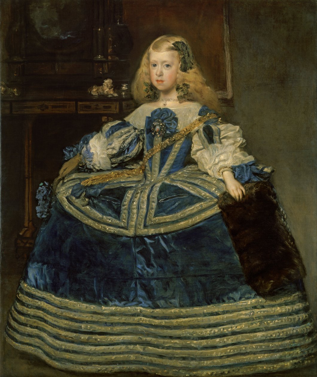 Infanta Margarita Tereza v modrých šatech od Diego Velázquez