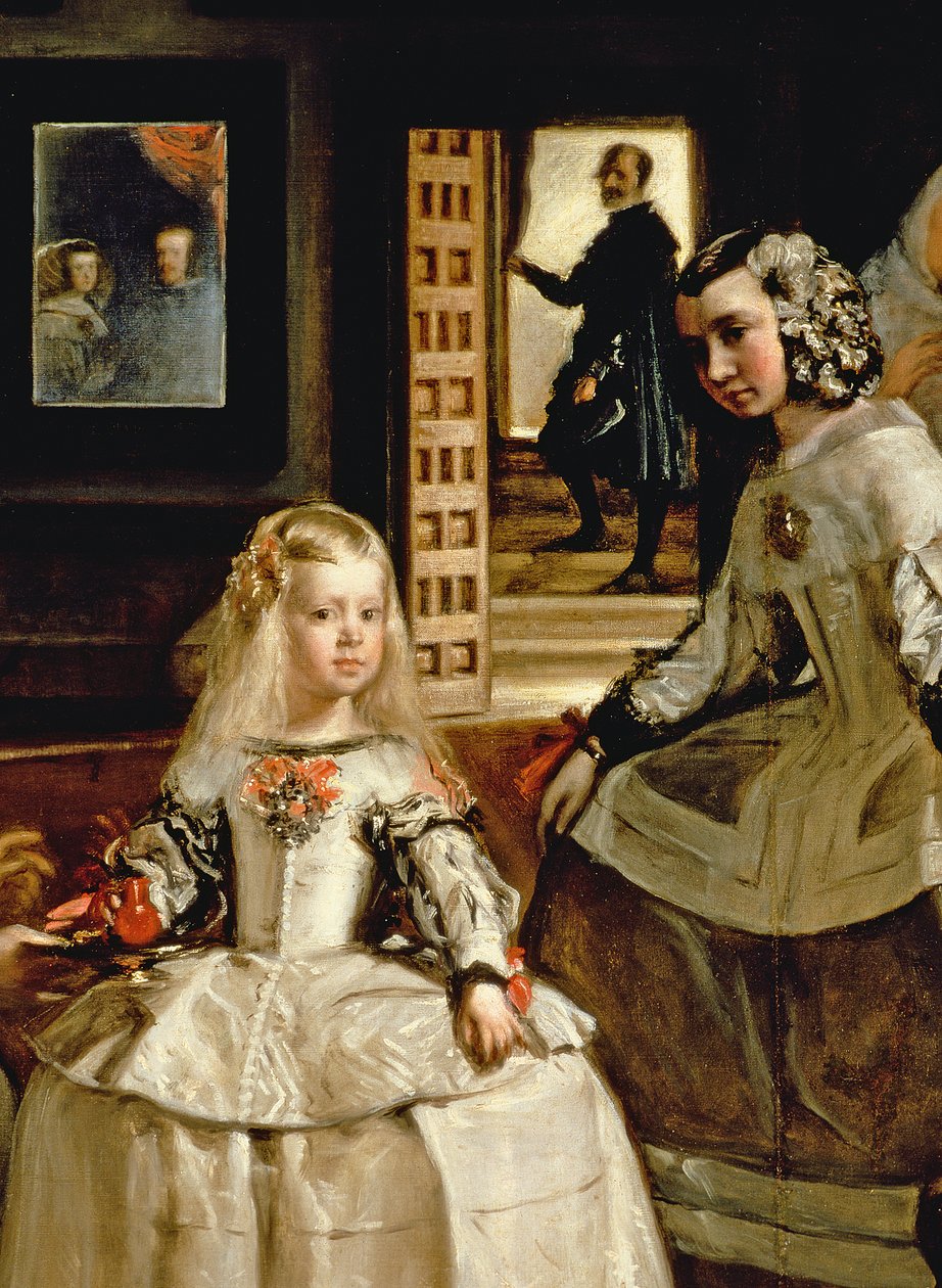 Las Meninas, detail infantky Margarity a její služebné, 1656 (detail 405) od Diego Velázquez