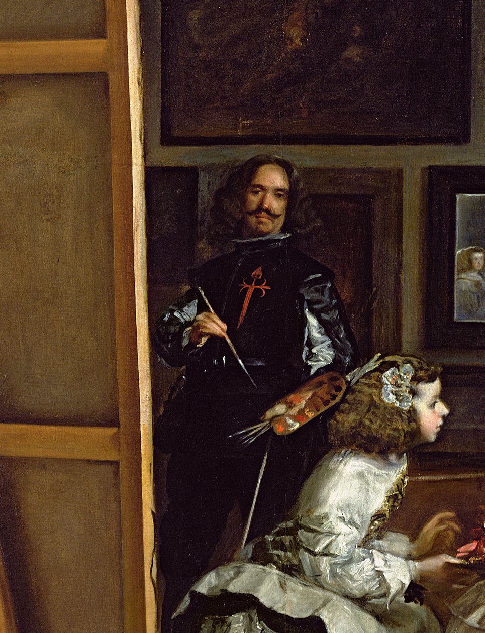 Las Meninas nebo The Family of Philip IV, c.1656 (detail of 405) od Diego Velázquez