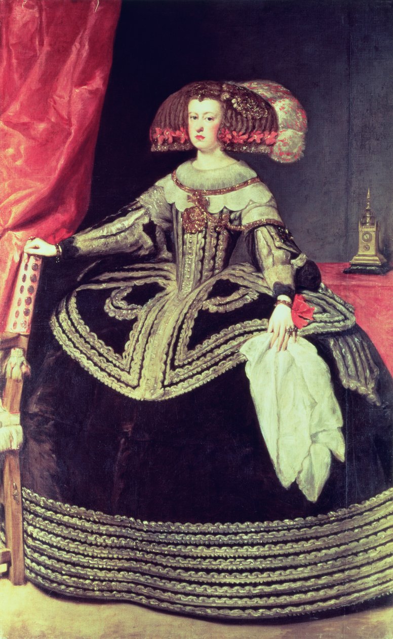 Rakouská královna Mariana (1635-96) kolem roku 1653 od Diego Velázquez