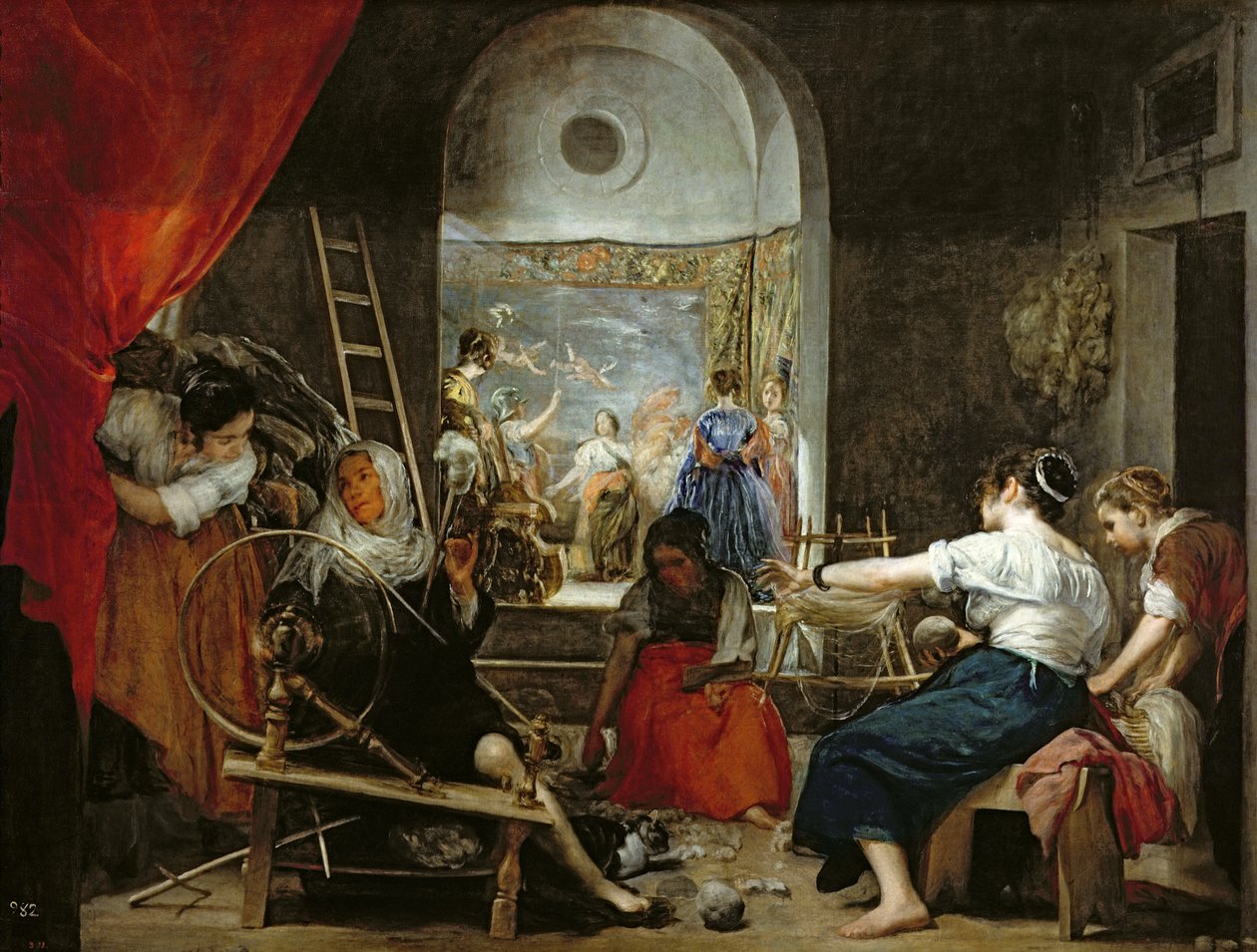 Přadleny aneb Pohádka o Arachné, 1657 (podrobnosti viz 36741) od Diego Velázquez