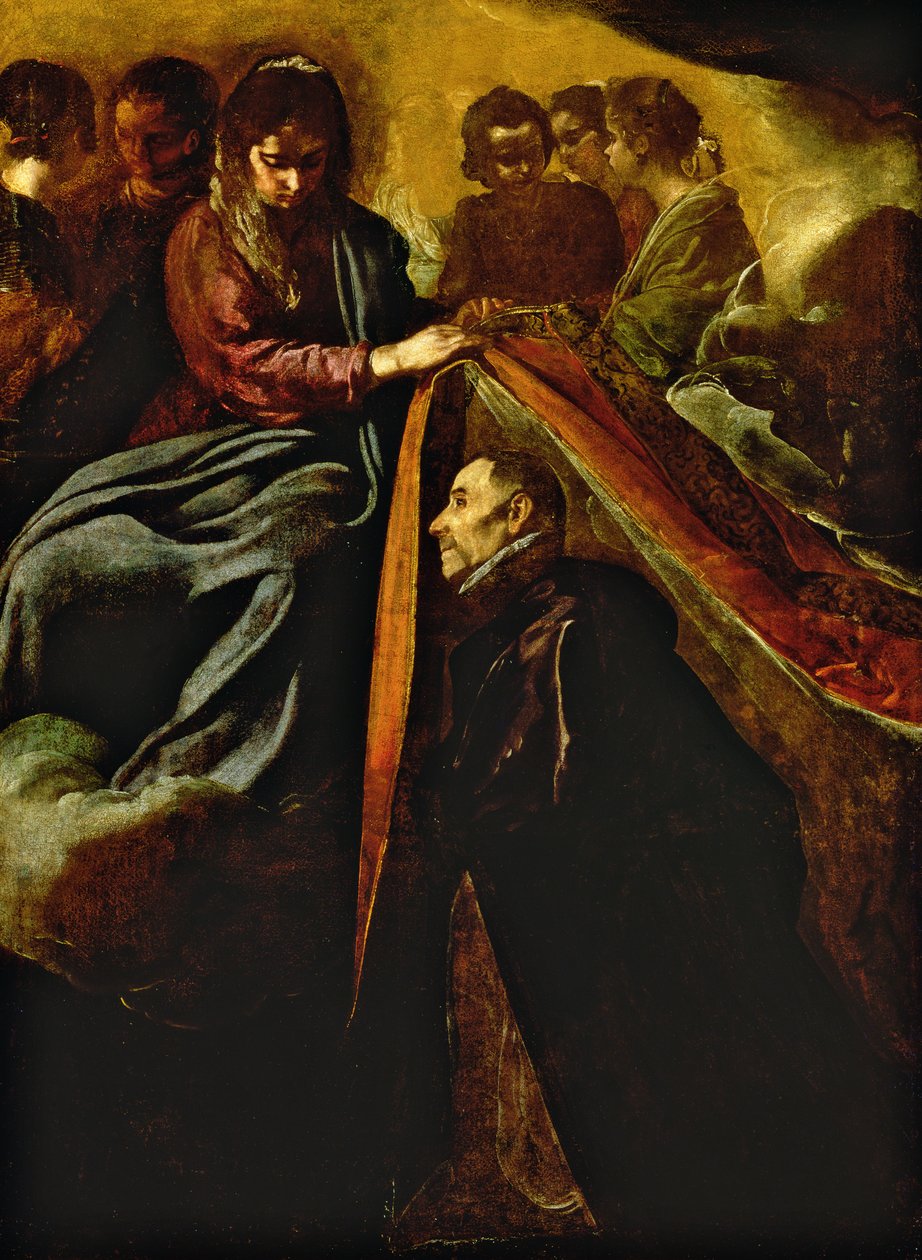 Panna se zjevuje svatému Ildephonsovi a dává mu roucho od Diego Velázquez