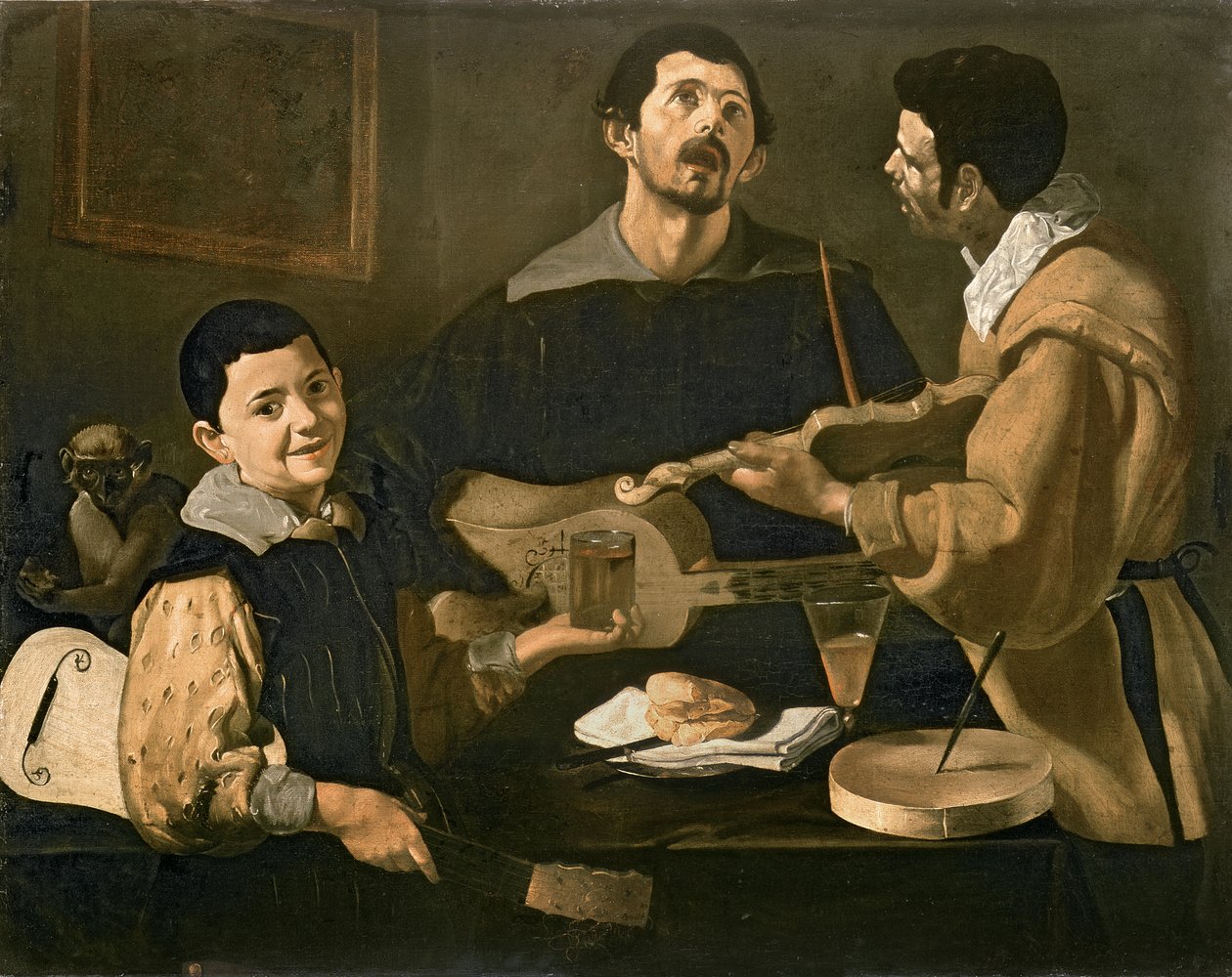 Tři hudebníci, 1618 od Diego Velázquez