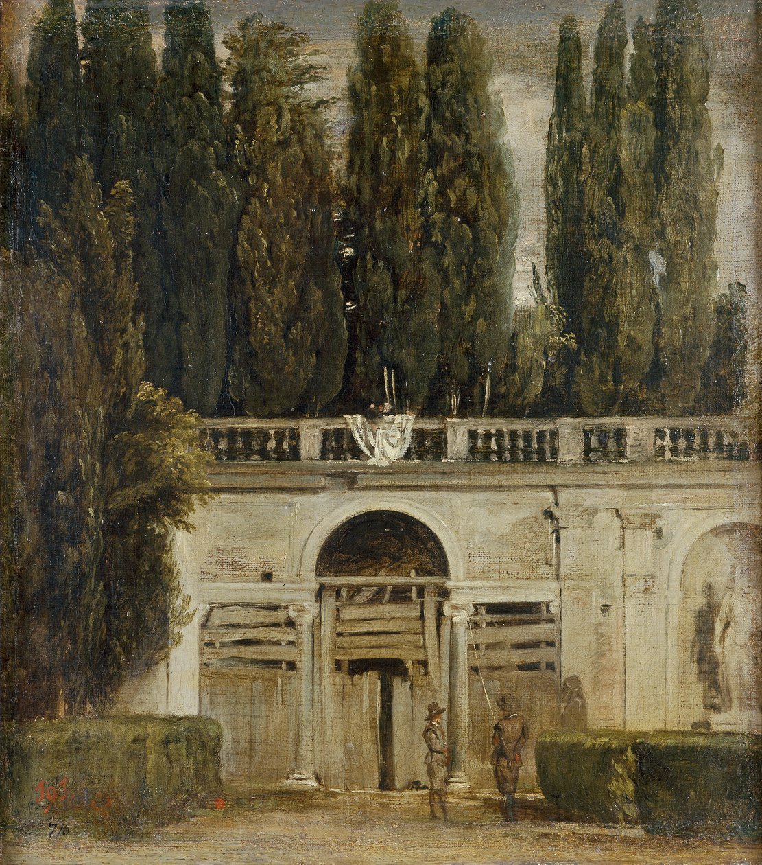Pohled do zahrady Villa Medici v Římě od Diego Velázquez