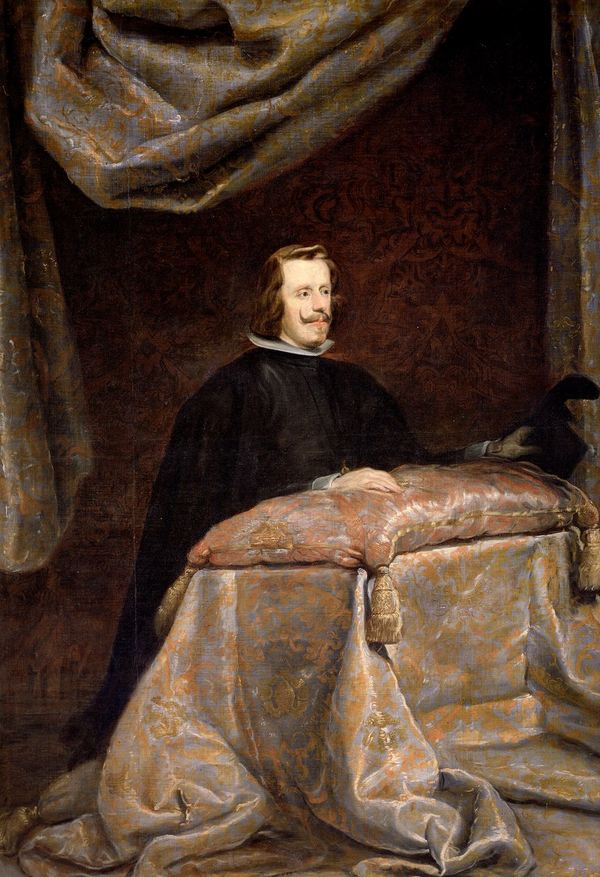 Filip IV při modlitbě, kolem roku 1655 (olej na plátně) od Diego Rodriguez de Silva (studio of) Velazquez