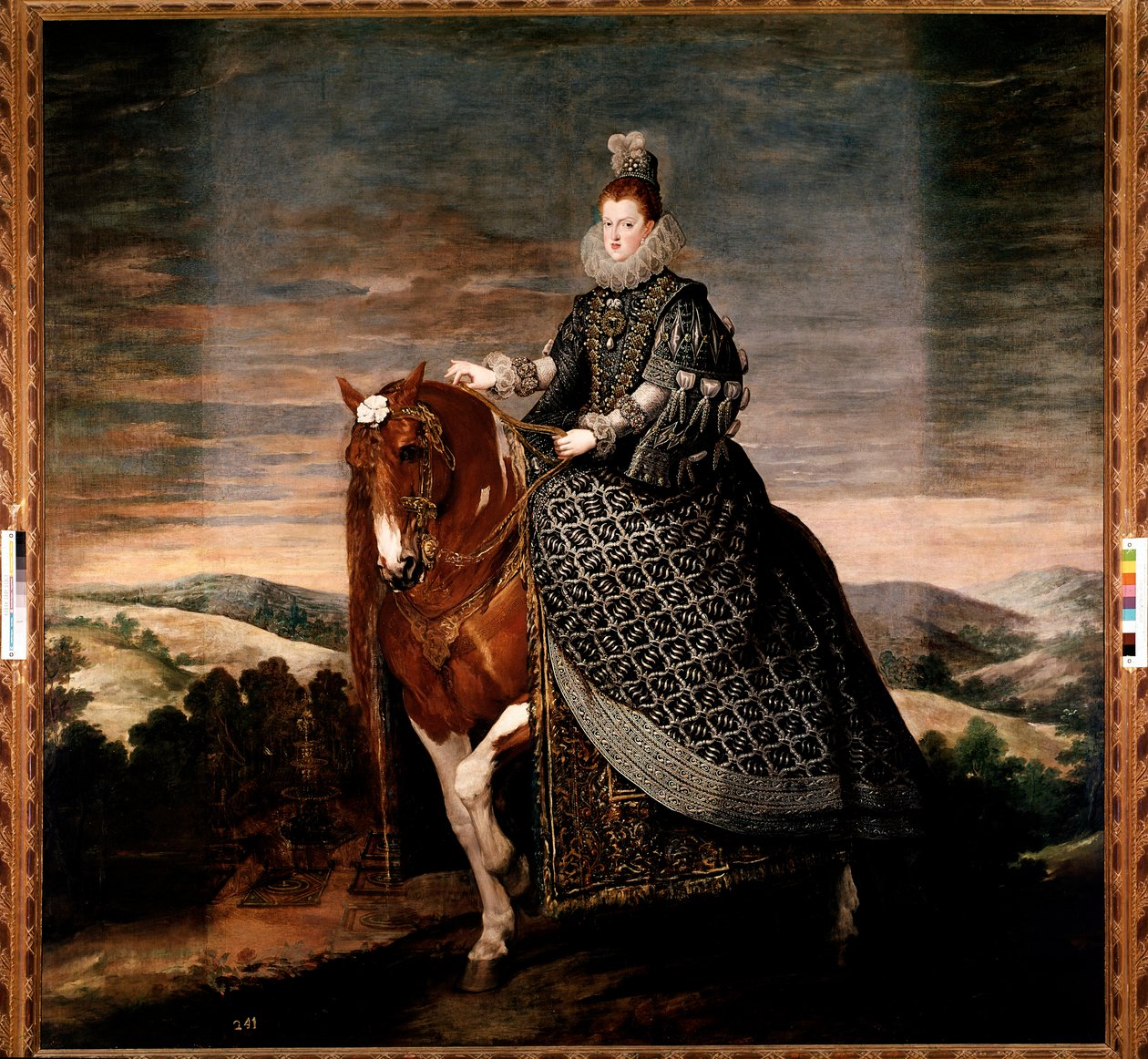 Jezdecký portrét královny Margarity Rakouské (olej na plátně od Diego Velázquez